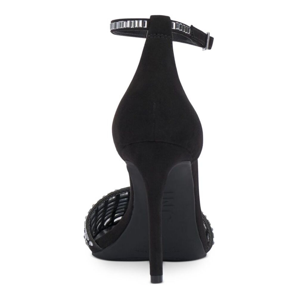 INC Womens Black Embroidered Jaspen Round Toe Stiletto Pumps Shoes 9 M - Picture 2 of 4